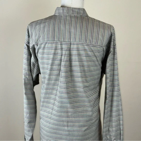 1999 Patagonia Men XXL Shirt Green & Tan Plaid 100% Organic Pima Cotton Vintage - Picture 3 of 8